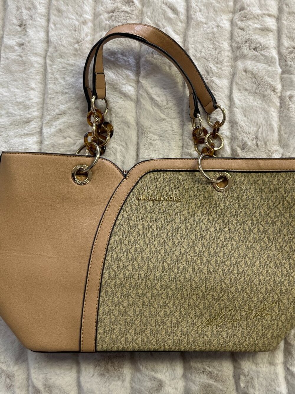 Michael Kors Jet Set Colour Block Yellow/Green Handbag